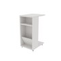 Hanah Home Mesa Auxiliar Filinta, Estilo Escandinavo, Mesita Moderna Blanca, 30x63x40cm, Ideal Salón y Dormitorio